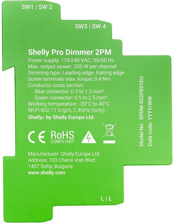Image du produit Shelly Pro Dimmer 2PM