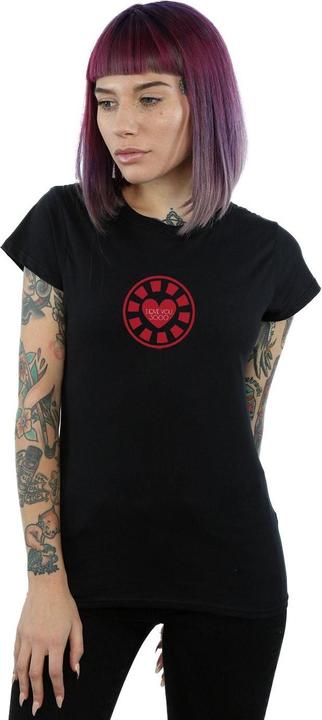 Produktbild Avengers Endgame Ich liebe dich 3000 Tony Stark Herz Baumwolle TShirt (L)