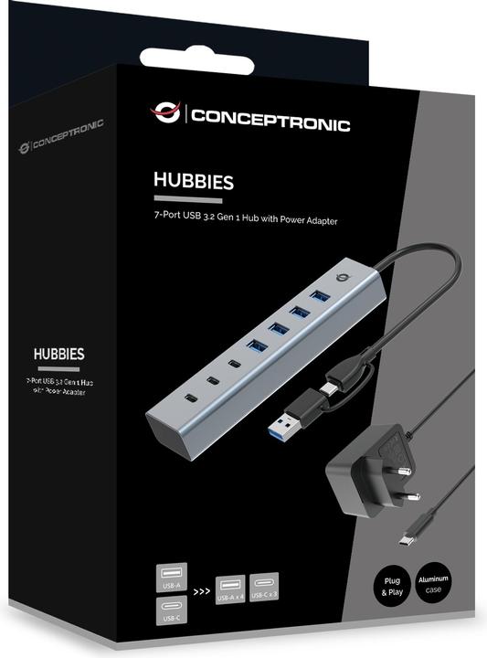 Image du produit Conceptronic HUBBIES20GP (USB-C, 7 Ports)