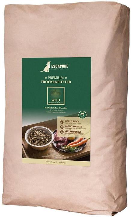 Immagine prodotto Escapure Cibo secco cotto con il 60% di selvaggina (Adulto, 1 pz., 12000 g)