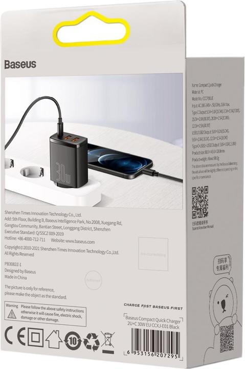Image du produit Baseus Chargeur rapide Comact (30W) (30 W)