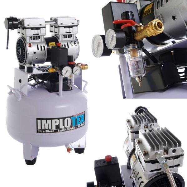 Produktbild Implotex - Flüsterkompressor Leisekompressor 150L/min, 850W, ölfrei Druckluftkompressor, Kompress (8 Bar, 150 l)