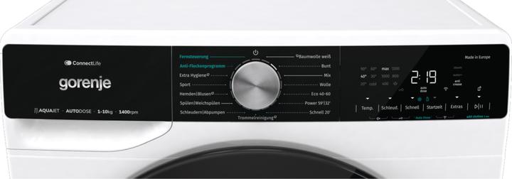Actual product image Gorenje WNS14A4ATS Waschmaschine Frontlader 60 cm (10 kg, Left, EU plug)