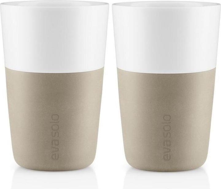 Eva Solo Latte Macchiato Becher 360 ml, 2 Stück, Beige/Weiss (360 ml, 2 x)