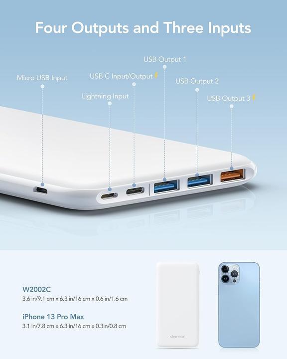 Immagine prodotto Charmast Ultra Slim Powerbank (26800 mAh)
