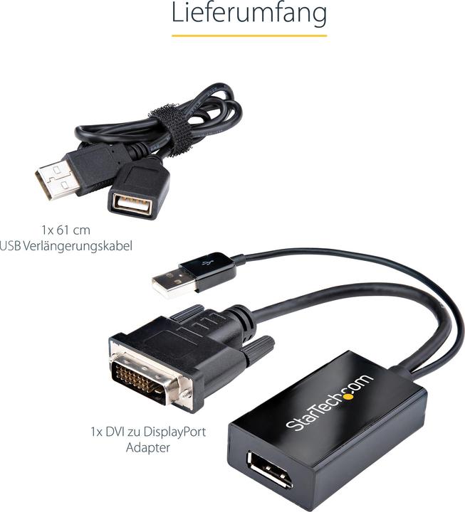 Actual product image StarTech Dvi To Displayport Adapter (DVI, 5.80 cm)