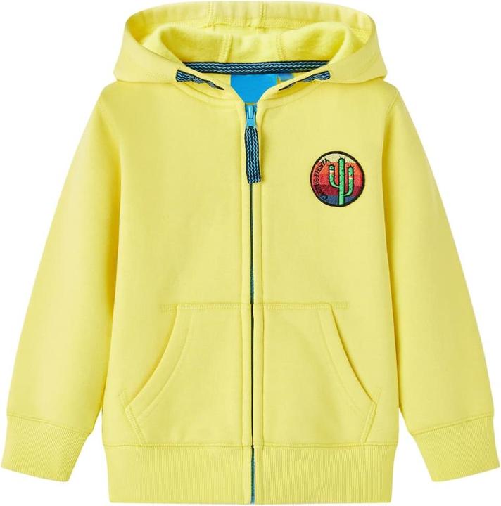 Produktbild VidaXL Kinder-Kapuzenpullover mit Reissverschluss Hellgelb (128)