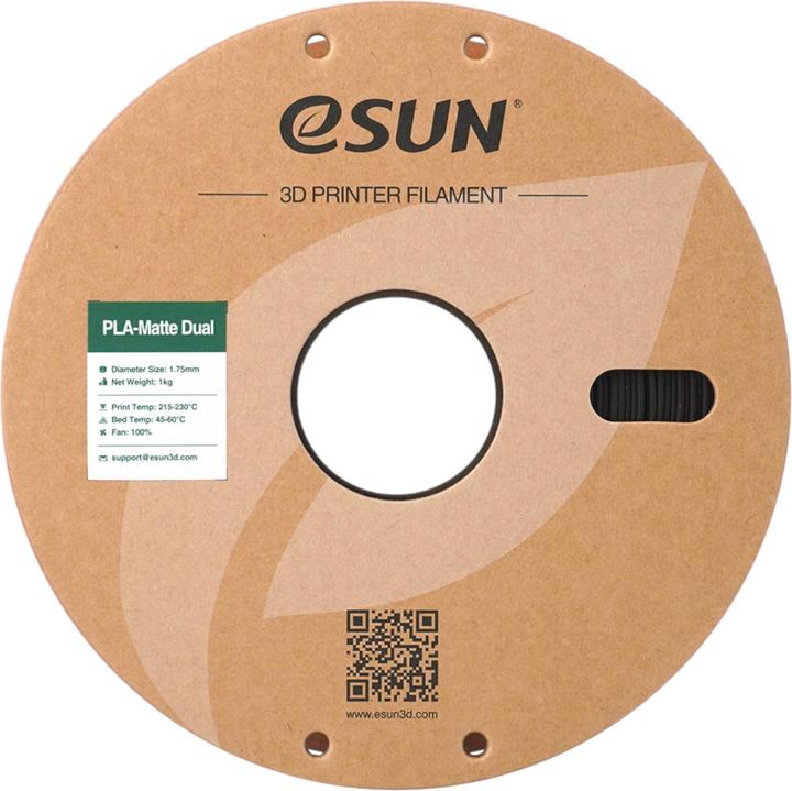 Immagine prodotto eSUN PLA MATTE DUAL 1,75mm RED BLACK 1kg (PLA, 1.75 mm, 1000 g, Nero, Rosso)