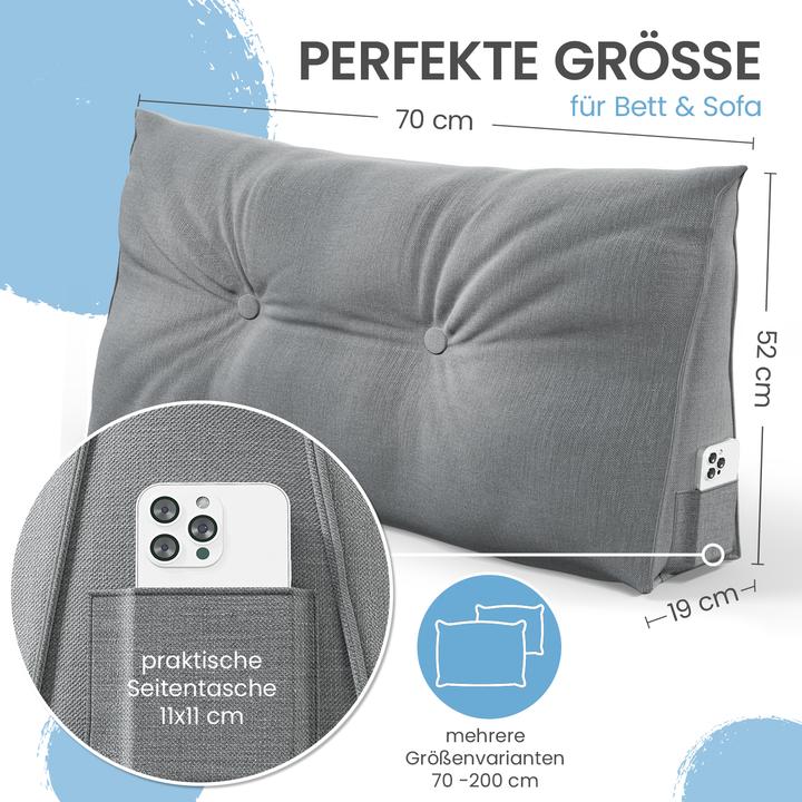 Produktbild Aktivshop Bett- und Rückenstützkissen (20 x 70 x 50 cm)