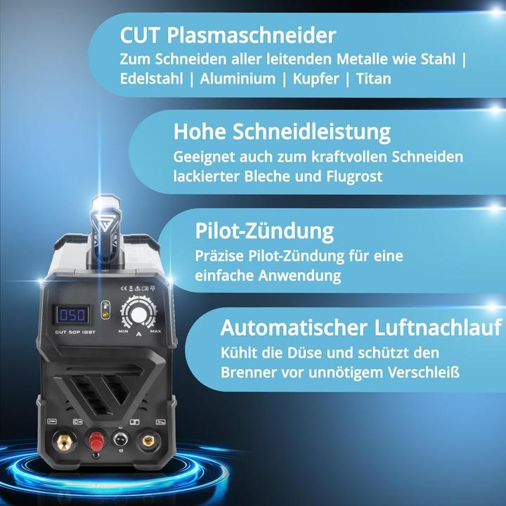 Produktbild Stahlwerk Plasmaschneider CUT 50 Pilot IGBT mit Pilotzündung und 50 Ampere