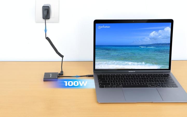 Produktbild Manhattan USB-C PD auf Dual-HDMI-Monitor-Adapter (USB Typ-C, HDMI, 5.90 cm)
