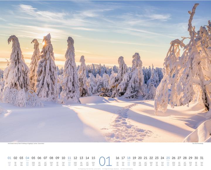 Image du produit Wege Kalender 2026 (54 x 48 cm, Couverture rigide, Allemand, Anglais, Français)