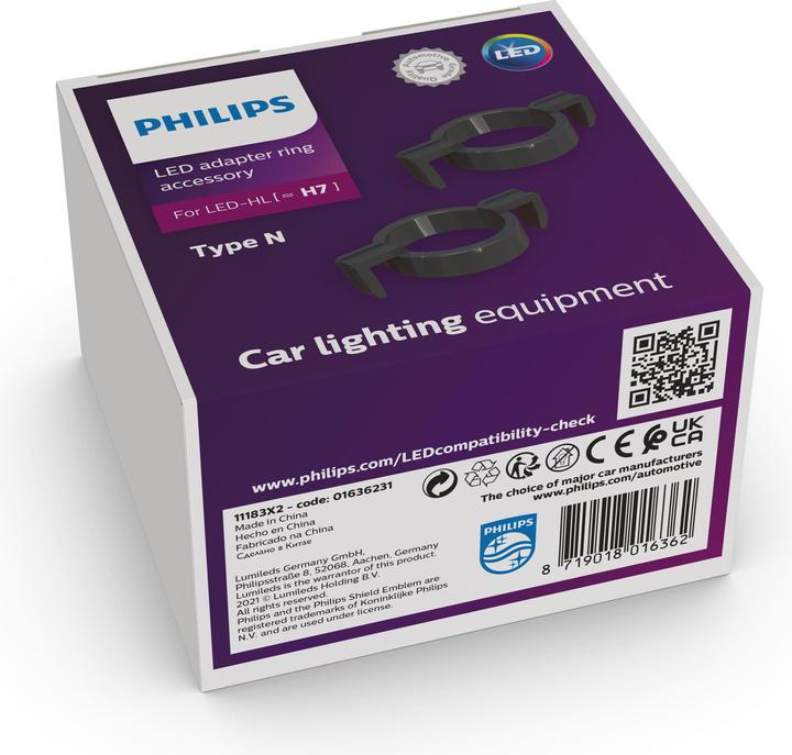 Produktbild Philips Kfz Lampenfassung 11183X2 Sockel PX26d Bauart (Kfz-Leuchtmittel) H7 (H7)