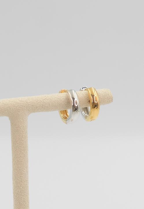 Image du produit Muau Créoles (750, Or blanc, Or jaune 18 carats)