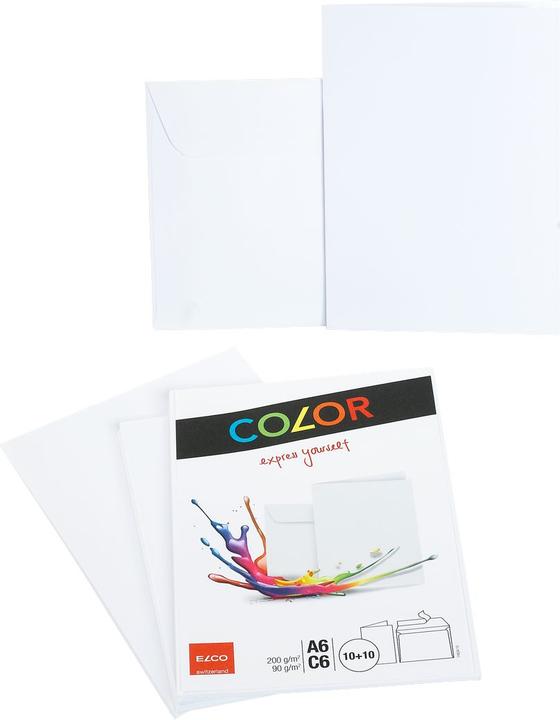 Produktbild Elco Doppelkarten mit Briefumschläge Color (C6, A6, 20 x)
