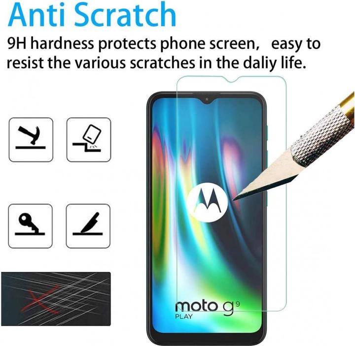 Image du produit Screenguard Motorola Moto G9 Play Film de protection en verre blindé Case Friendly Design (1 pièce(s), Motorola Moto G9 Play)