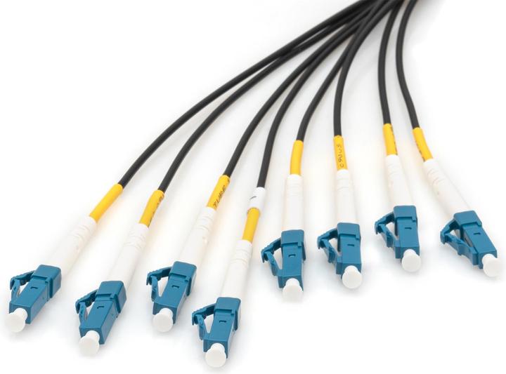 Produktbild Digitus Vorkonfektionierte Glasfaser Universal Breakout Kabel, Multimode OS2, 8 Fasern, LC/UPC - LC/UPC (LSOH, CAT6, 150 m)