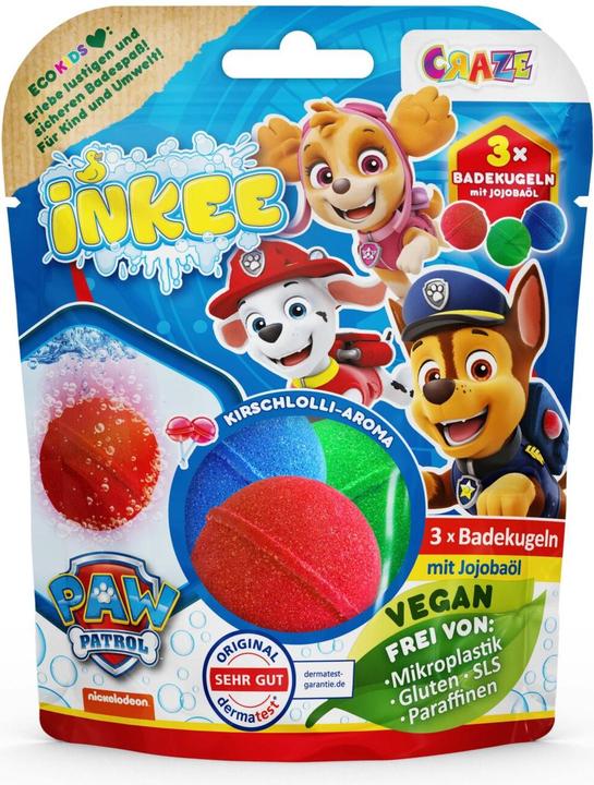 Actual product image Craze Inkee Badekugeln 3er Pack Paw Partol (Bath salts)