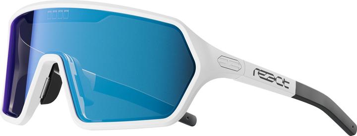 React rev sky/white Sonnenbrille schmal (blu-bianco metallizzato, Rivestimento a specchio blu)