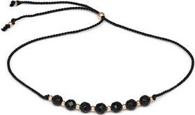 Agato Cord bracelet with onyx beads HE32R3RG-BK