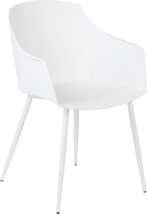 Actual product image Beliani Dining Chair Plastic White Set of 2 FONDA