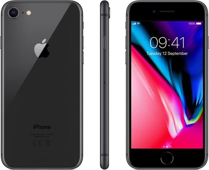 Actual product image Apple iPhone 8 (64 GB, Space Grey, 4.70", Single SIM, 12 Mpx, 4G)
