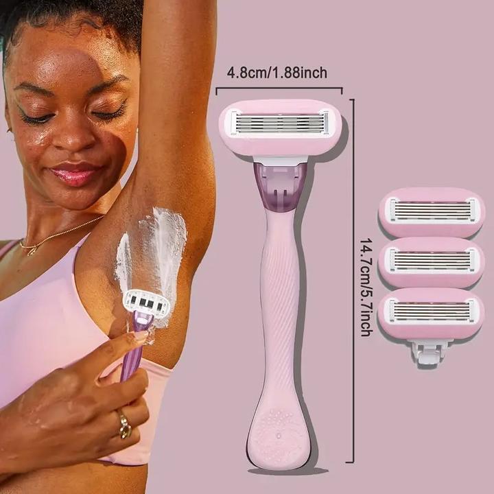 Actual product image Cbx Handrasierer, Damenrasierer mit 5-Klingen & Aloe-Vera-Seifenstreifen