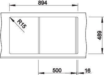 Produktbild Blanco AXIS III 5 S-IF (Aufsatzspülbecken, 51 cm, 91.50 cm)