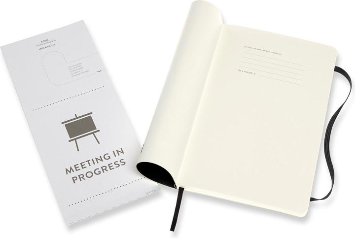 Image du produit Moleskine Carnet de notes professionnel L/A5, couverture souple, noir (A6, À rayures, Couverture souple)