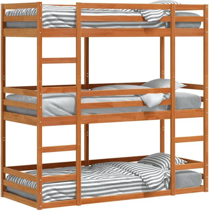 Produktbild VidaXL Dreifach-Etagenbett (75 x 190 cm)