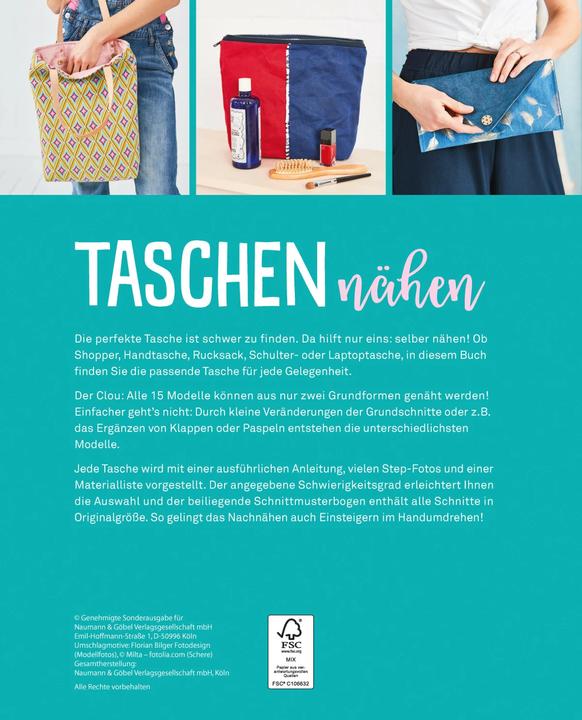 Actual product image Taschen nähen - Coole Modelle einfach selbst gemacht (German, 2021)