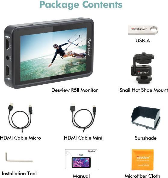 Actual product image Desview R5ii 13.97cm (5.5 ) (5.50", Full HD)