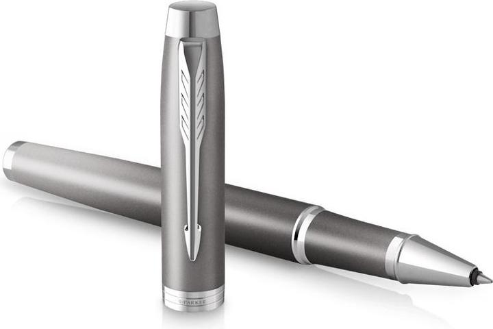 Produktbild Parker Pen Parker IM Writing Rituals Rollerball Pen, Grey Finish with Gradient, Chrome Trims, Fine Point, Black (Grau, 1 x)