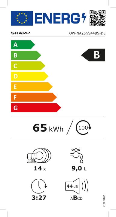 Etichetta energetica Sharp QW-NA25GS44BS-EN