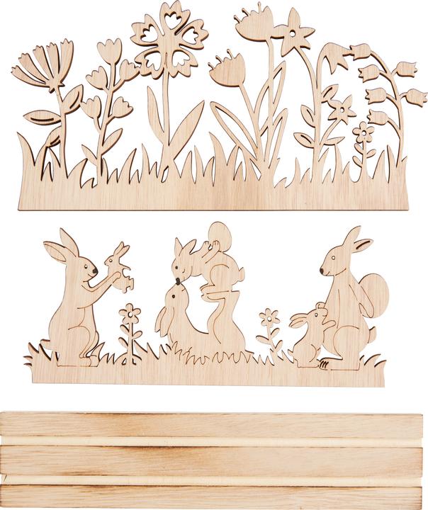 Actual product image VBS Wooden stick motif "Osterfreude", 3 pieces, approx. l 22 cm plywood