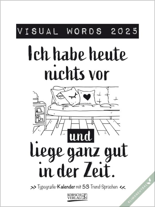 Produktbild Visual Words 2025 (24 x 32 cm, Deutsch)