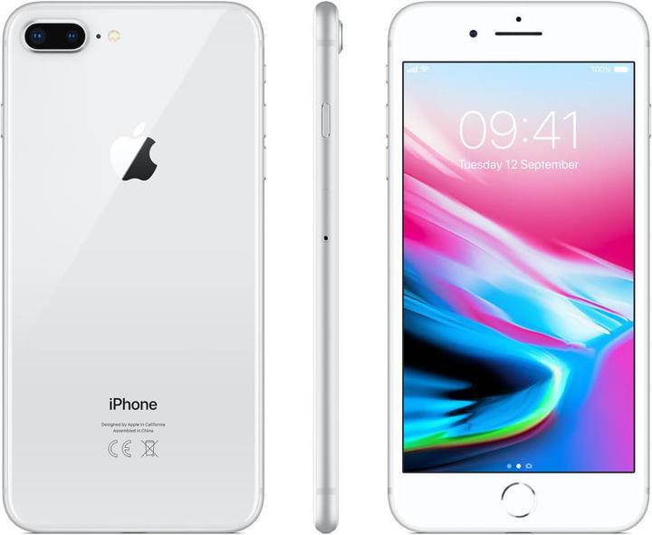 Actual product image Apple iPhone 8 Plus (64 GB, Silver, 5.50", Single SIM, 12 Mpx, 4G)
