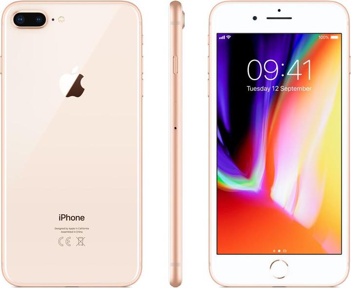 Produktbild Apple iPhone 8 Plus (64 GB, Gold, 5.50", Single SIM, 12 Mpx, 4G)