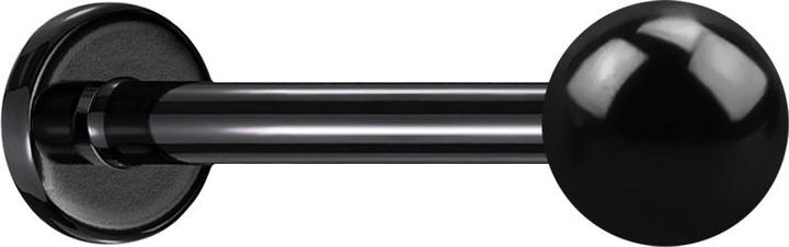 Actual product image Star Piercing Micro Labret internal thread black with ball (without brass, Titanium G23)