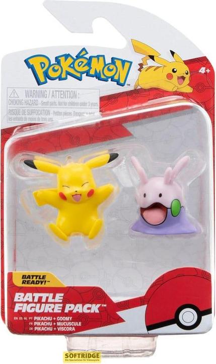 Produktbild Jazwares Pokémon Battle Figure Pack Minifiguren 2er-Pack Pikachu & Viscora 5 cm