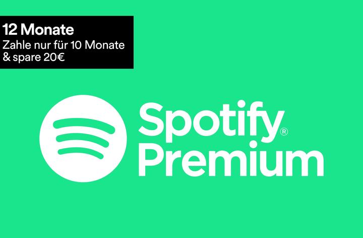 Produktbild Spotify Premium Gutschein 12 Monate zum Preis von 10 Monate DE