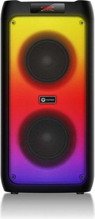 Immagine prodotto Connect IT Hyperbass BEAT+ riproduttore bluetooth per feste, 2x30W, BT, USB, MicroSD, microfono, DO, ČERNÝ (10 h, Porta USB)