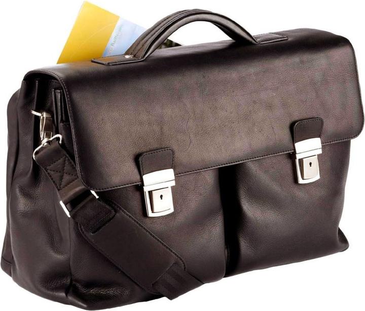 Dermata Aktentasche Leder 43 cm Laptopfach