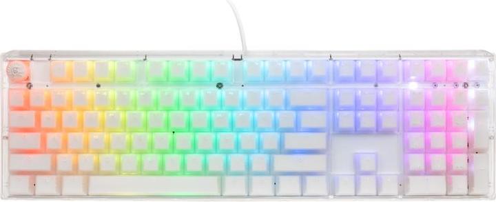 Actual product image Ducky One 3 Aura White Gaming Keyboard, RGB LED - MX-Blue (US) (US, Cable)