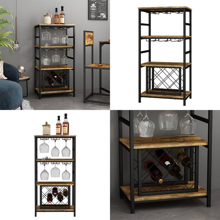 Produktbild Vichy Weinregal Vela, Eiche rustikal, 50 x 100 cm mit Glashalter (8 Fl.)