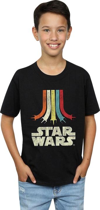 Immagine prodotto Star Wars Maglietta in cotone arcobaleno per ragazzi (140, 146)