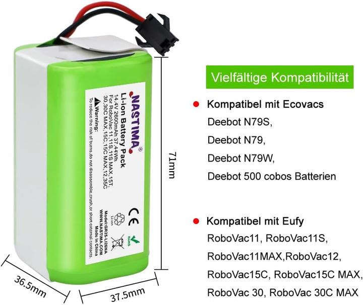 Immagine prodotto Nastima Ersatzakku für Deebot und RoboVac