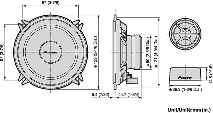 Actual product image Pioneer Ts-130ci (130 W, 13 cm, 5 x 7")