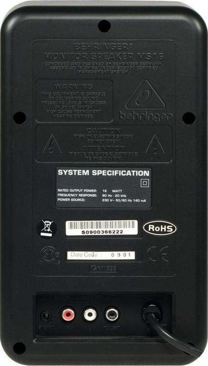 Image du produit Behringer Ms16 (Actif, Couples, 1x 16 W)