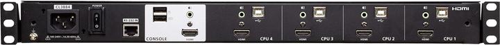 Actual product image Aten CL3884NW FR KVM switch 4-port multi-view 18.5" LCD (USB HDMI) FR layout